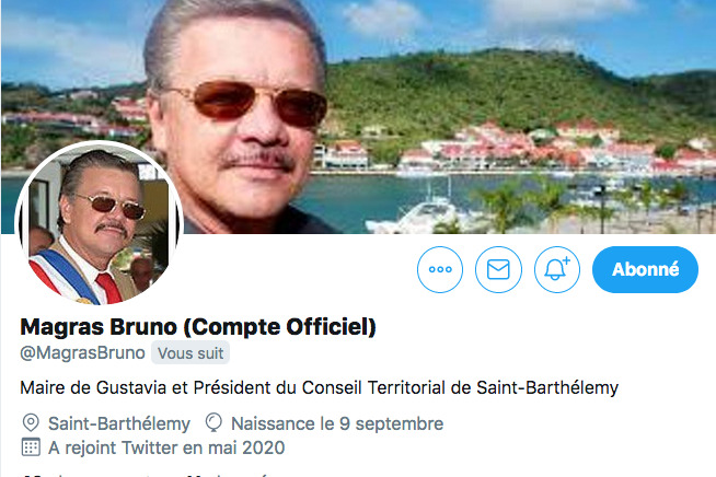 Saint-Barth - Faux compte Twitter Bruno Magras